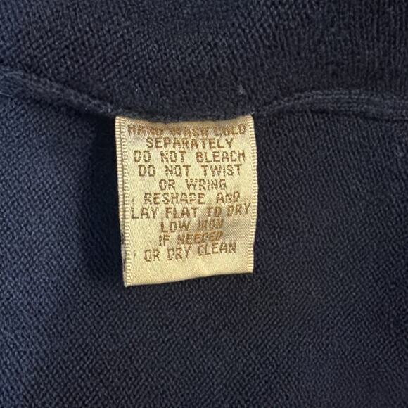 BAXTER & WELLS size Medium Blue Sweater Cardigan Red Cardinals 100% Cotton - Picture 7 of 8